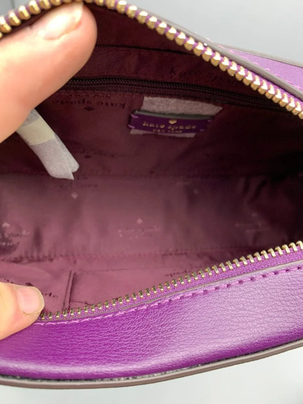 NEW Kate Spade New York Sienna Purple Crossbody Bag Purse with Gold Hardware